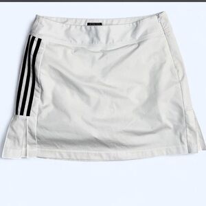 Adidas White Skort with Black Stripes, size 8, stretch
